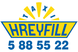 Hreyfill Taxi Station in Reykjavik Iceland Logo