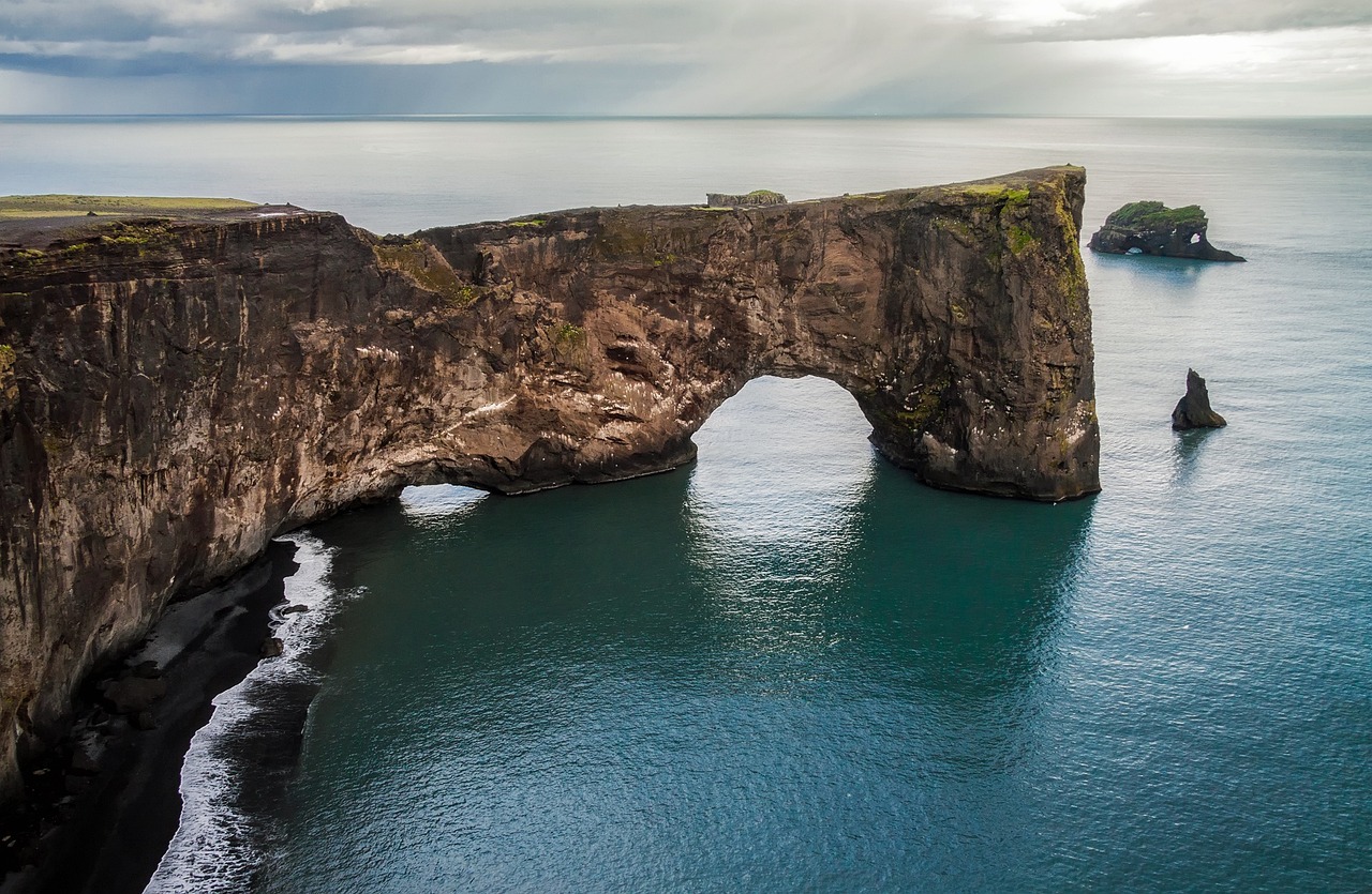 Dyrhólaey is near Vik on the Icelandic southcoast