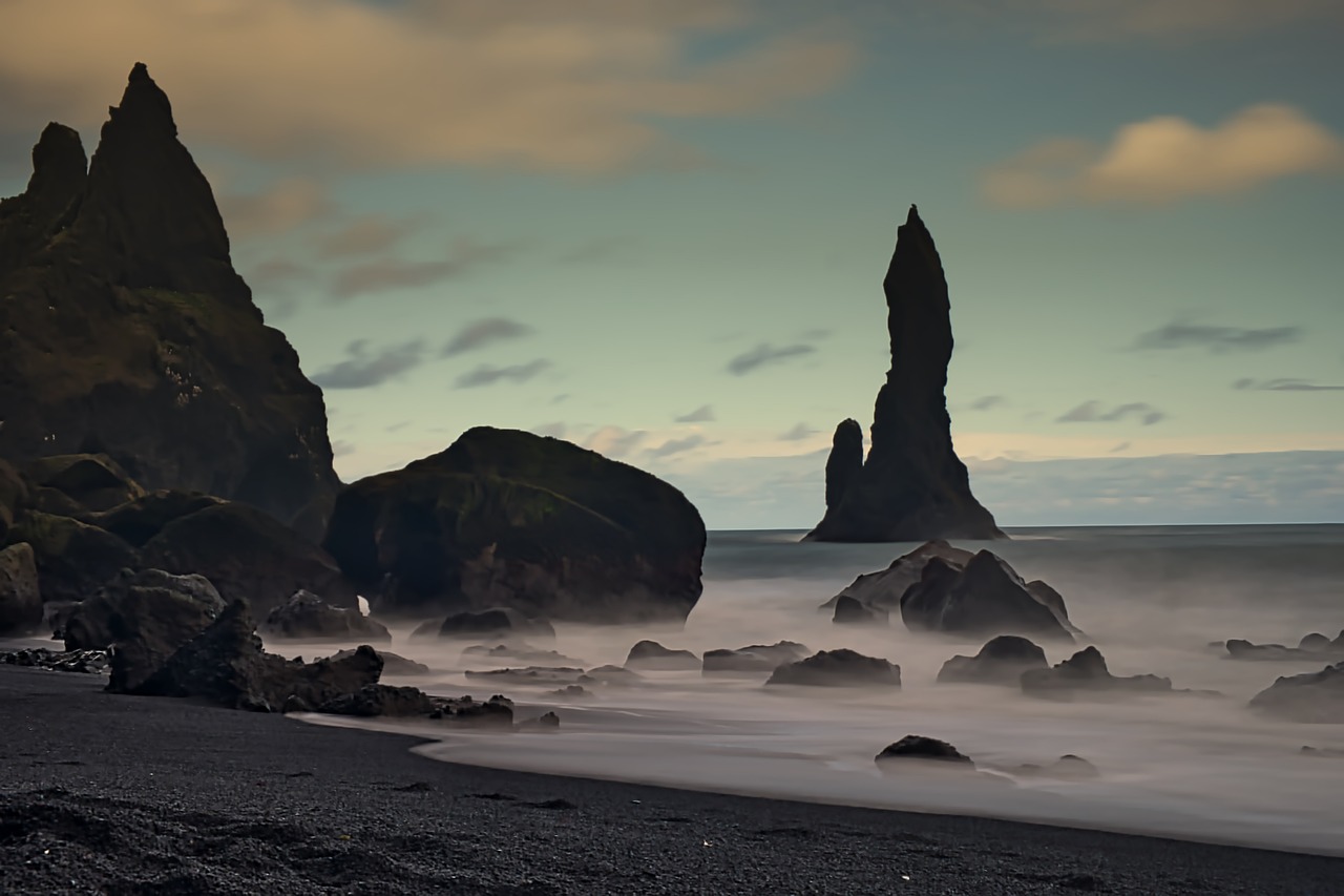 Reynisdrangar at the black sand beach